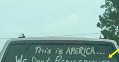 ‘Controversial’ Message Seen On Back Of SUV Sparks Online