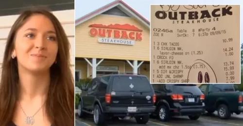 Outback Workers Wish Nobody Saw Message They Wrote On Cops’ Receipt
